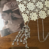 happyrim自留out label镀白金流苏串珠重工项链可拆卸链条