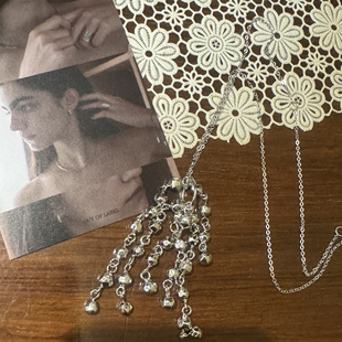 label 镀白金流苏重工项链可拆卸链条 out happyrim自留款