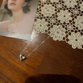 自制out label通体S925纯银亮银色爱心项链happyrim怒推