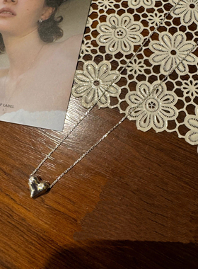 自制out of label通体S925纯银亮银色爱心项链happyrim怒推