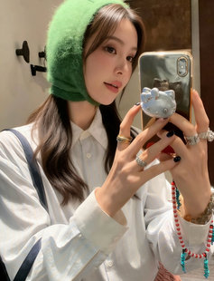 自制法国IMEMOI手工彩色串珠配饰钥匙扣手机相机挂绳周美美同款