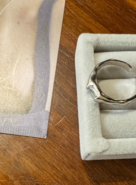 韩国小众S925纯银锆石开口戒指