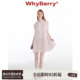 波点派对 WhyBerry 24SS 红白波点复古连衣裙微A深蓝色裙子夏日