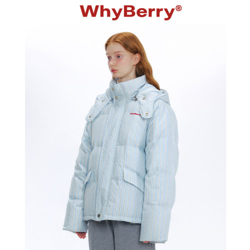 WhyBerry 24AW“珍妮糖果屋”蓬松蓝色棉服甜美面包服2024年秋冬