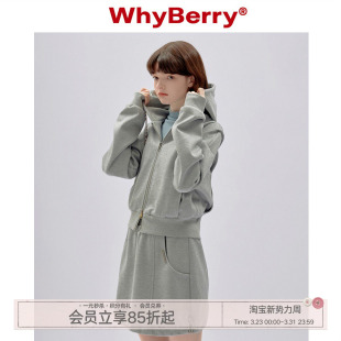连帽长袖 WhyBerry 短款 城市有氧 卫衣宽松休闲外套上衣女 23AW