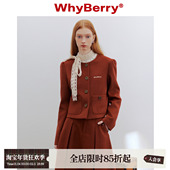 24SS 热红酒 复古泡泡袖 WhyBerry 短款 圆领外套圣诞氛围感上衣