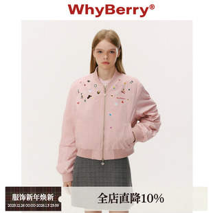 印花夹棉飞行夹克2025秋冬防风外套 BERRY乐园 WhyBerry 25AW