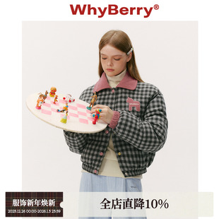 撞色格纹面包服防风加厚保暖短外套 小马圆舞曲 WhyBerry 25AW