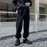 轻熟风侧面拼接收口男士卫裤灰K197/P75控108，男装休闲裤，电商A242