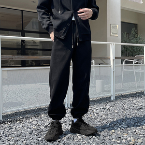轻熟风侧面拼接收口男士卫裤 灰 K197/P75 控108图片