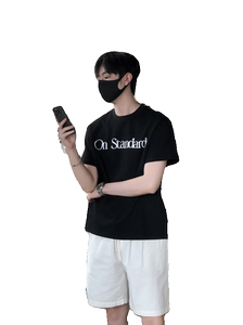 字母印花280克圆领短袖T恤 ST86/P48 控78图片