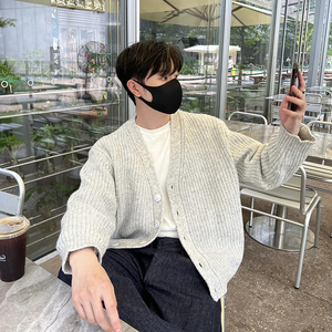轻熟风粗针加厚男士开衫 黑色 Z63/P115 控148图片