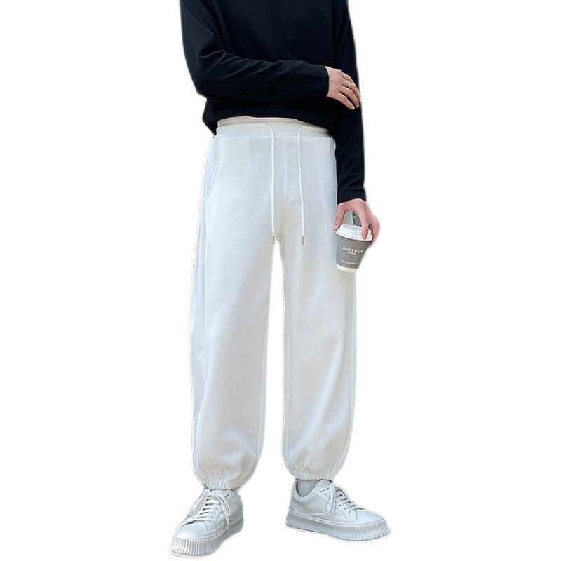 轻熟风侧面褶皱宽松休闲卫裤灯笼裤灰K196/P75控108,男装休闲裤,电商A242