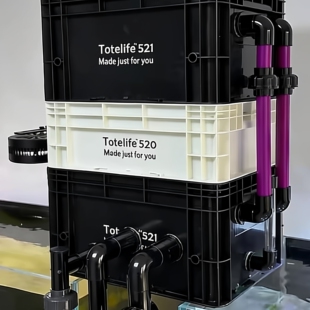 工业风周转箱鱼缸内置水泵过滤器养鱼龟缸滴流盒内外置周转箱过滤