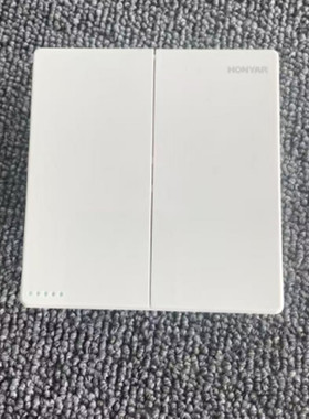 鸿雁大板无框新款86型Q3纯悦开关插座白色面板二开多控