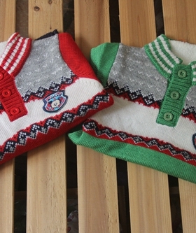 包邮特价丽婴房迪士尼新款提花儿童毛衣米奇男女童半高领羊毛衫