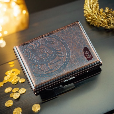 正品双枪四神兽之朱雀16支纯铜复古烟盒创意