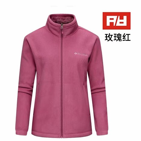 波克349832秋冬情侣款加厚摇粒绒外套保暖户外运动服抓绒卫衣女