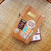 福袋捡漏微瑕疵禾木家A6真皮复古牛皮本活页夹装 订手账本外壳皮