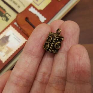 禾木家手帐 第8期复古黄铜吊坠TN笔记本手帐定页真皮笔记本DIY