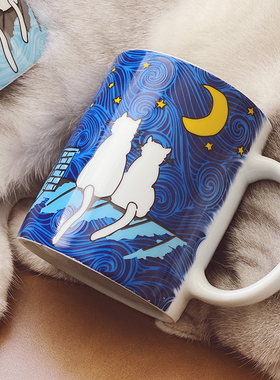 生活原本德国原产Konitz手绘陶瓷马克杯咖啡杯水杯卡通杯情侣礼物