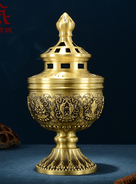 藏村铜防风酥油灯室内