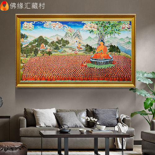 西藏天然矿物颜料居家装饰画挂画