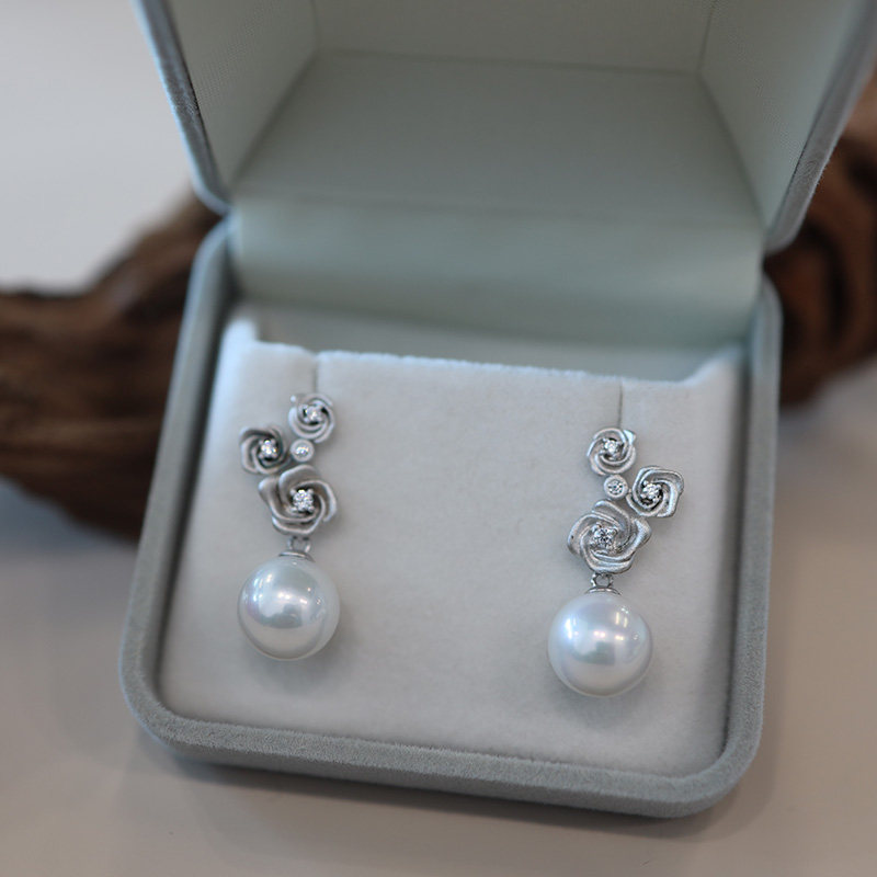 年货节 s925银绽放玫瑰极光爱迪生珍珠耳钉 直播专拍不退改,珠宝/钻石/翡翠,耳饰,淘宝优惠券,粉丝福利购,淘宝优惠卷