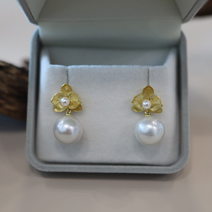 年货节 s925银花开富贵极光爱迪生珍珠耳钉 直播专拍不退改