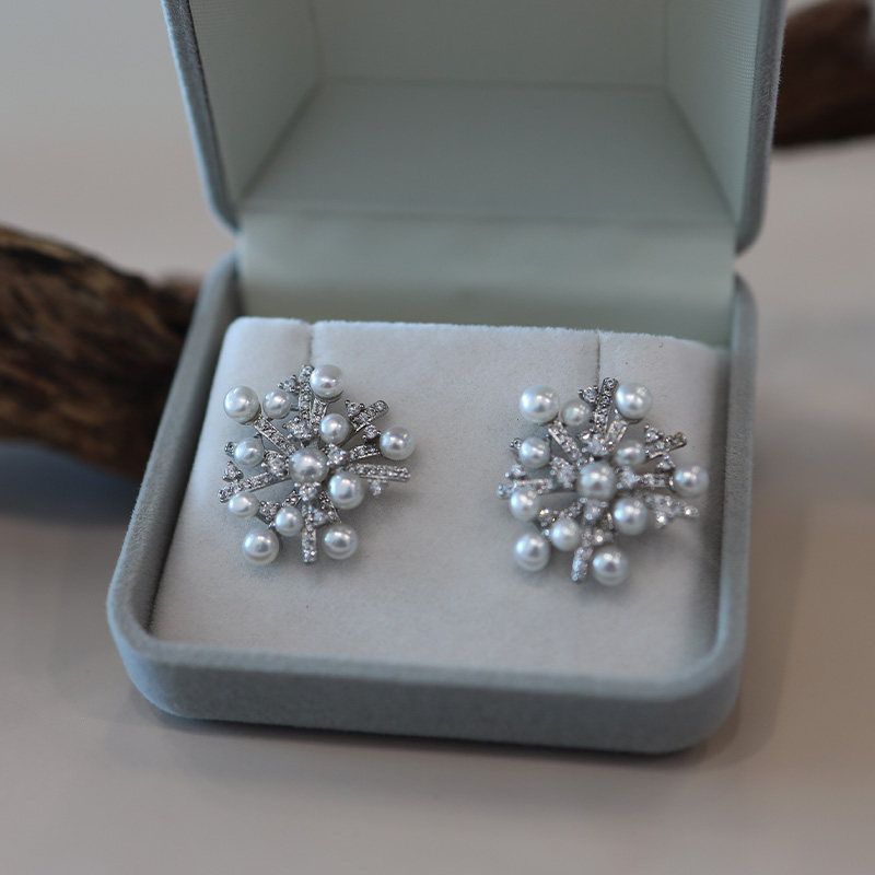 年货节 s925银雪花淡水极光珍珠耳钉 直播专拍不退改,珠宝/钻石/翡翠,耳饰,淘宝优惠券,粉丝福利购,淘宝优惠卷