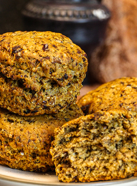 全麦燕麦红枣手作健身英式司康代餐粗粮饼干早餐饱腹零食健康面包