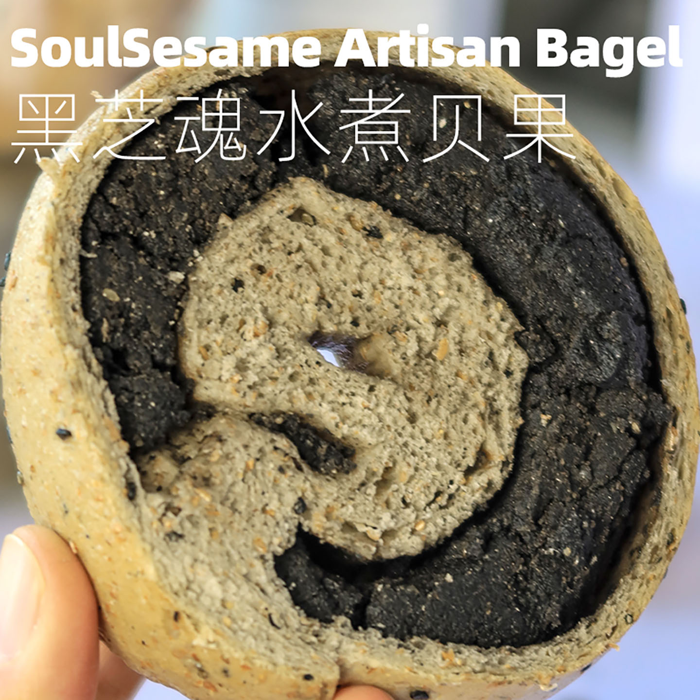 池子健身全麦黑芝麻贝果面包代餐饱腹运动手作粗粮早餐短保欧包