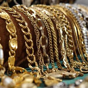 LLsVintage西洋古董中古首饰品欧美国合金镀金宫廷复古高级感手链