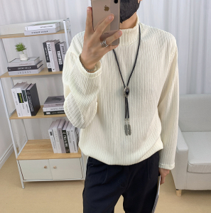 610A-3-TX170-P53 高领韩版男装T恤 休闲长袖衣服图片