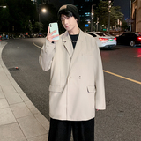 XZ032-P115宽松休闲西装潮流外套男韩版双排扣纯色西服男上衣，男装西服套装，星座610A-3（原钱塘4015)