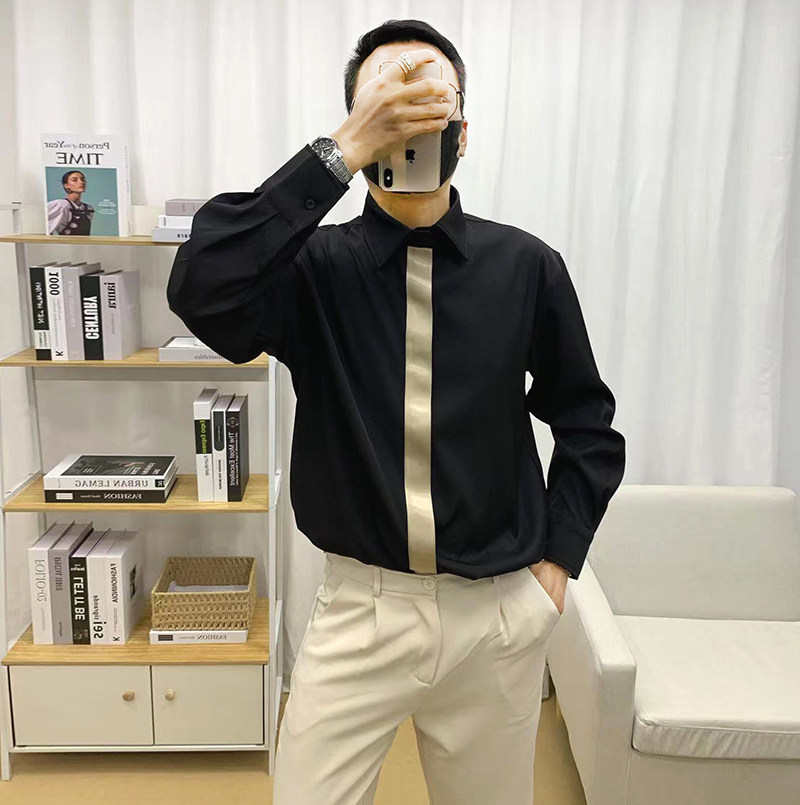610A-3-CS150-P65长袖潮流休闲衬衫男士帅气衬衣,男装衬衫,星座610A-3（原钱塘4015)