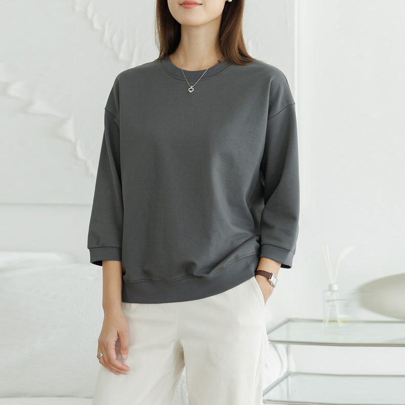 韩国女装宽松休闲简约打底衫