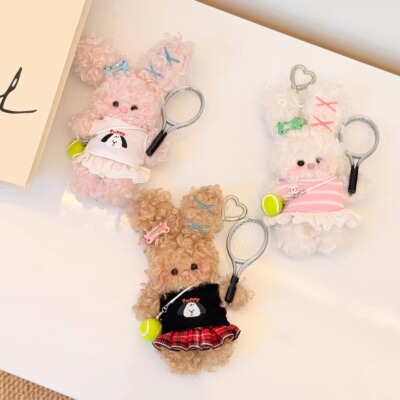 【新品上新】网球少女卷毛兔挂件车挂包挂女生礼物运动风系列车载