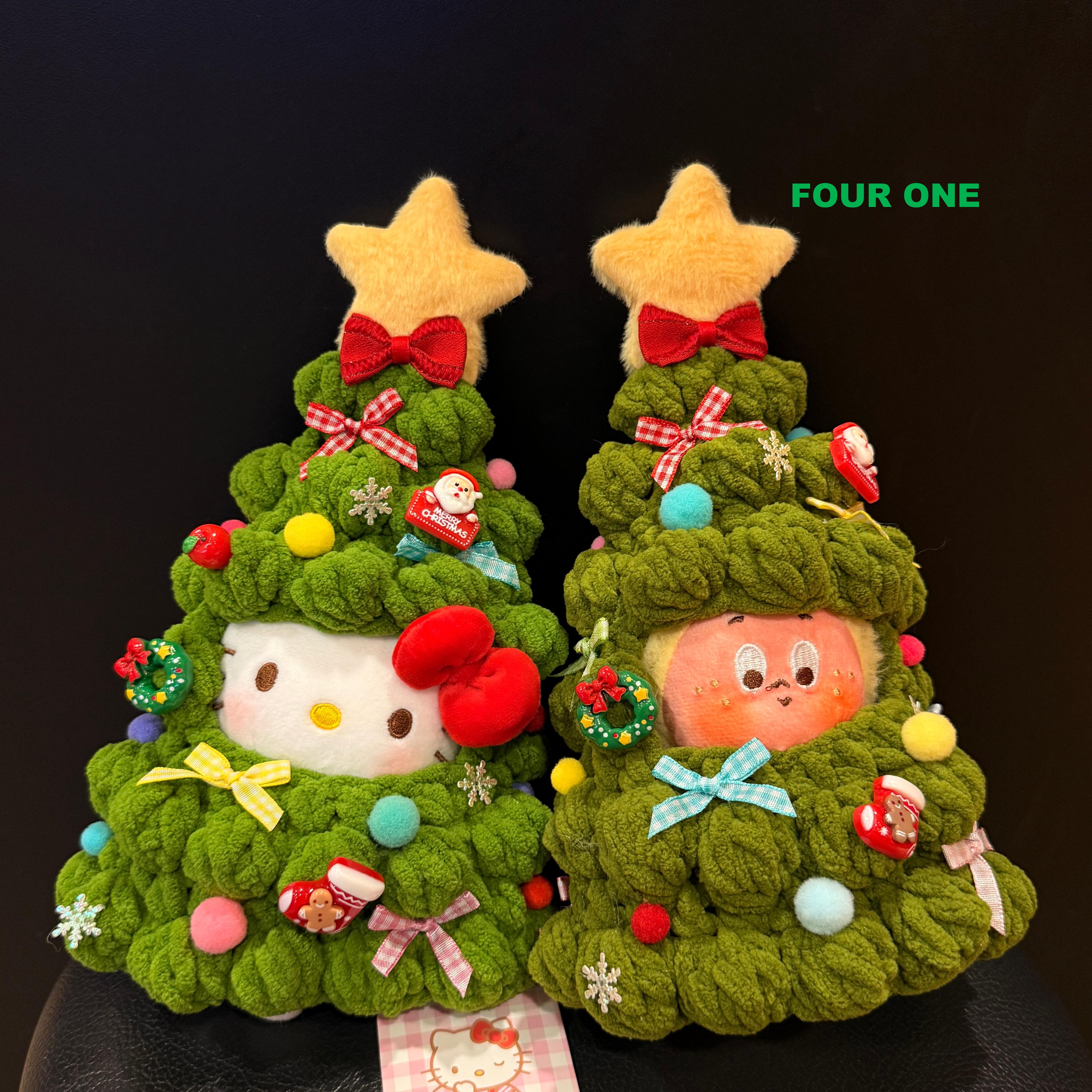 圣诞树Kitty星星包毛绒挂件ins风包包挂件圣诞礼物