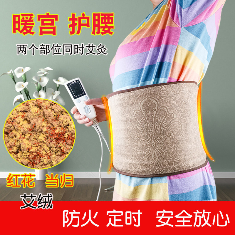 艾宜芳去湿气加热腰带热敷包护保暖艾灸宝男女暖腰艾灸暖宫