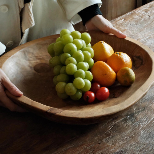 进口柚木盘高端火锅店备菜盘