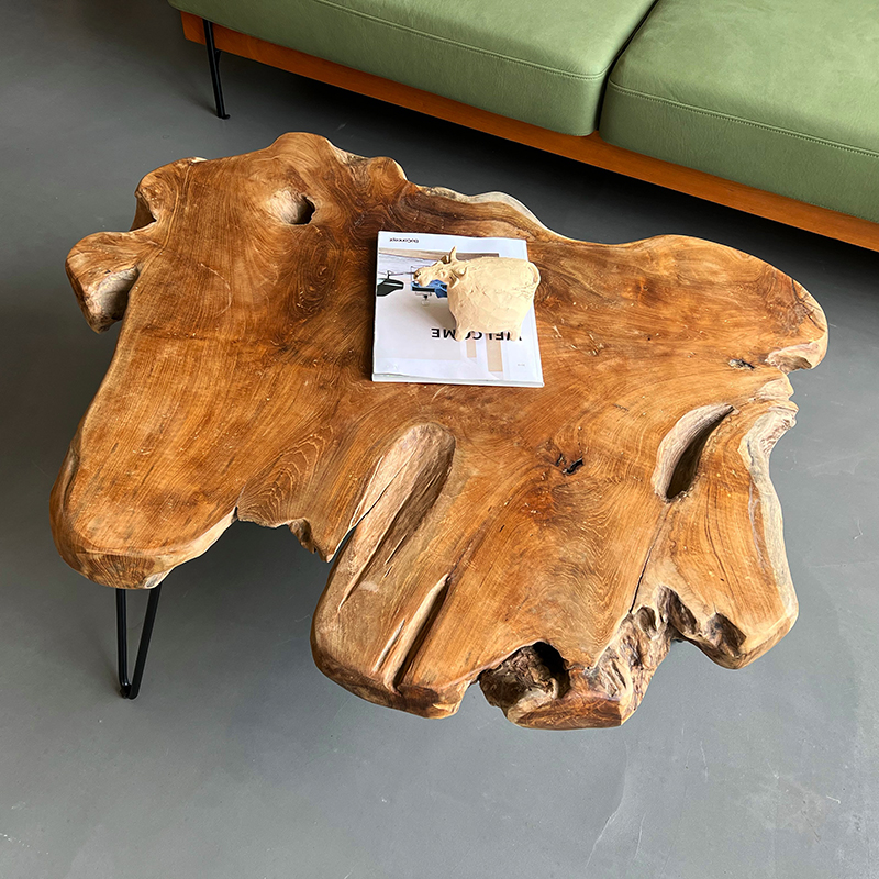 侘寂风进口柚木茶几可挑选无同款