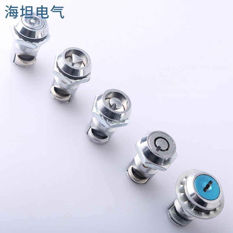 海坦MS826圆柱锁三角锁 铁皮柜开关柜门锁 网络机柜锁工业机械锁