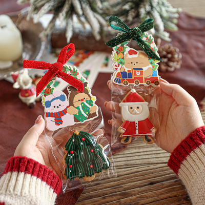 圣诞节花环页眉糖霜饼干