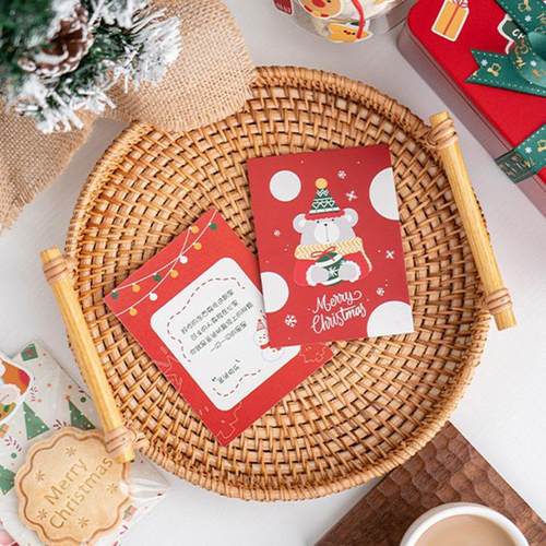 圣诞贺卡平安夜祝福卡片