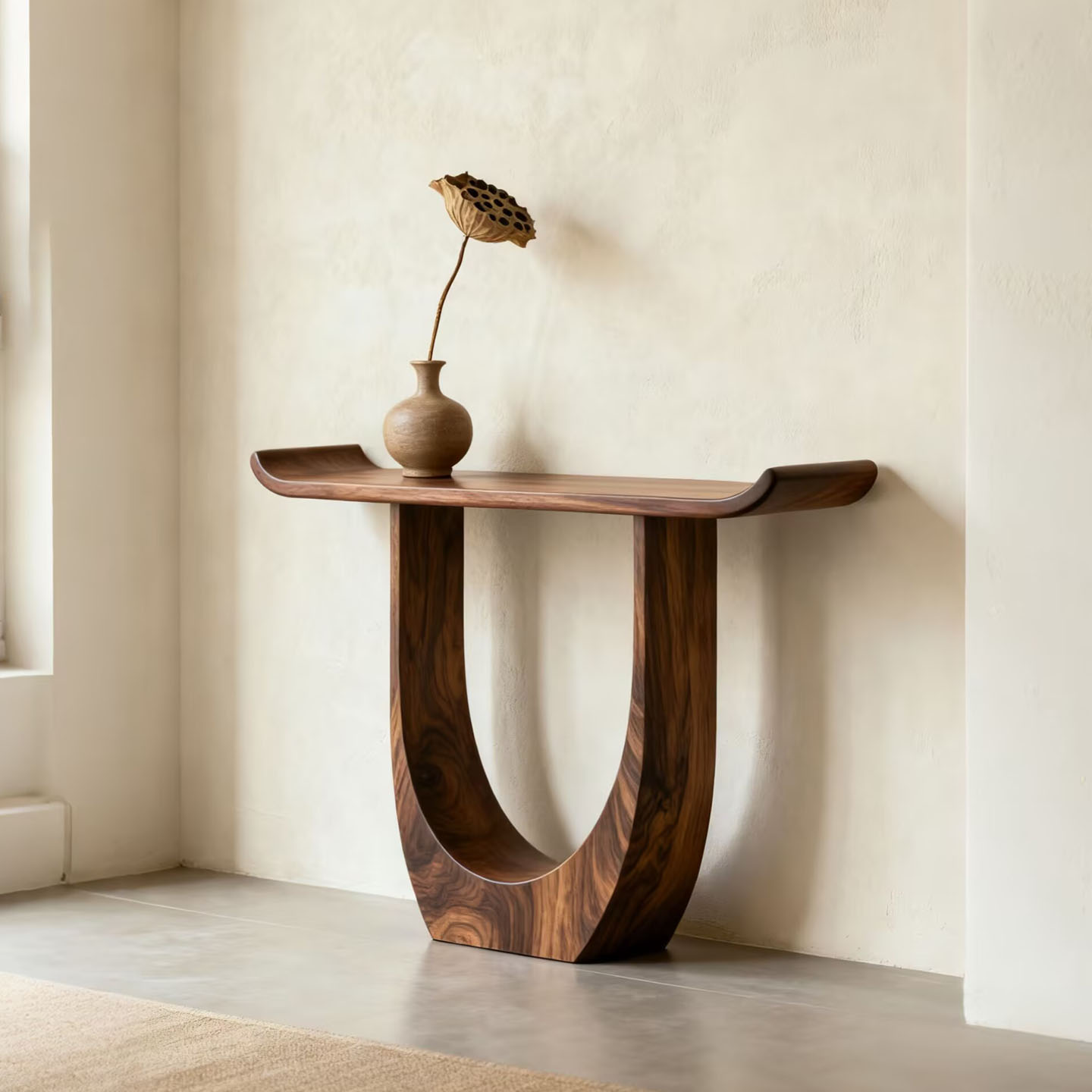 新中式宋式美学禅意全实木玄关桌