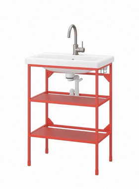 北京宜家代购 宜家IKEA 安纳特柜 洗脸池底座64*40*60红色