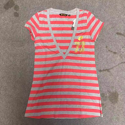 拍下送抹胸 LOTTO 乐途 女子 意大利系列 深V欧式火辣长款短袖T恤