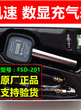 风速液晶数显轮胎充气表充气枪FSD201气压表大小车风速高压胎压枪