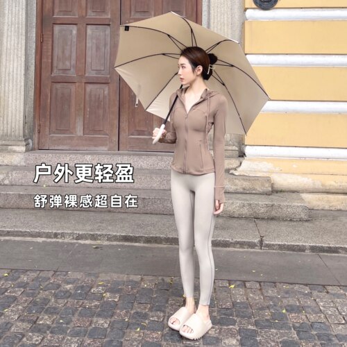 yengsukhan裸感拉链连帽运动外套